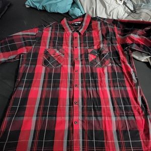 Flannel 3XL Black Red Grey
